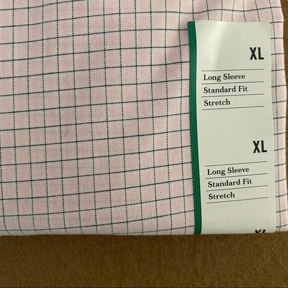 Goodfellow Shirt Mens XL Dress tailored button down check plaid NWT No iron - Picture 2 of 3